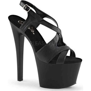 Pleaser - SKY-330 Sandaal met enkelband, Paaldans schoenen - Paaldans schoenen - 36 Shoes - Zwart