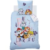 Paw Patrol - Dekbedovertrek Waf - Blauw - 140 x 200 cm - Katoen - Inclusief Kussensloop 63 x 63 cm