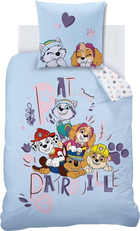 Paw Patrol - Dekbedovertrek Waf - Blauw - 140 x 200 cm - Katoen - Inclusief Kussensloop 63 x 63 cm
