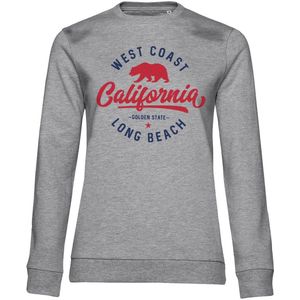 West Coast California Girly Sweatshirt Damen Heather-Grey-S