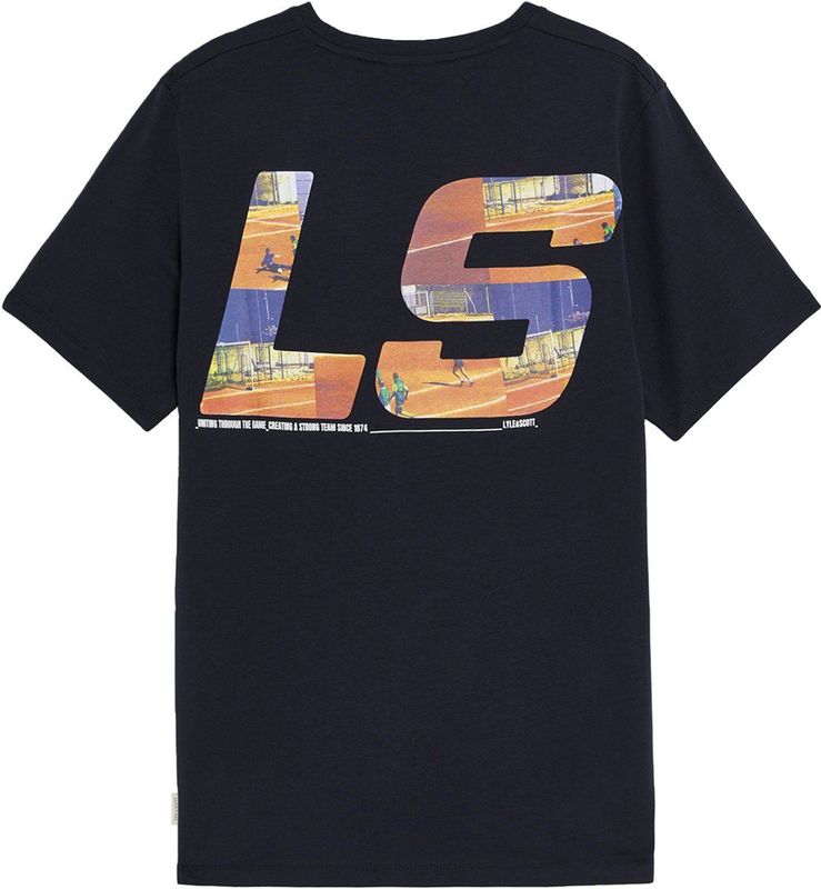 Lyle & Scott - Polaroid Graphic T-Shirt - Donker Marineblauw