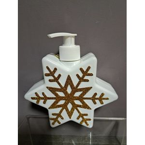 handzeep sneeuwvlokje - vanille 350 ml - leuk geschenk - origineel kado - kerst pakje - vriendin - mama - vegan