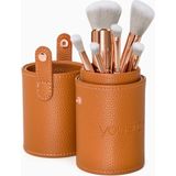 Make-upborstel set voor op reis of thuis gebruik - poeder borstel - rouge - oogschaduw - contour borstel 6st