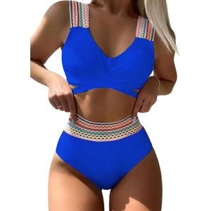 Sunday Bikini Premium - Dames - Strandkleding - Lichte Push Up - Zwemkleding - Badpak - Blauw