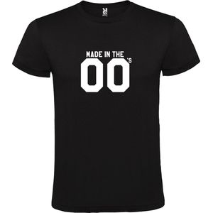 Zwart T shirt met print van "" Made in the Zero's / dubbel 00 "" print Wit size XS