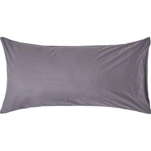 Homescapes - Kussensloop - Donkergrijs - 50x90 cm - 100% Egyptisch Perkal Katoen - 200 TC