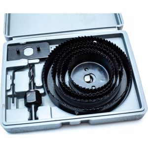 Gatzaag set - 8 delig - 64 tot 127mm - Hout en gipsplaat