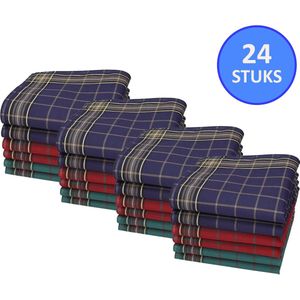 Sorprese Zakdoeken - Model 21 - zakdoeken heren - 24 zakdoeken - Italiaans katoen - herbruikbare zakdoek - Cadeau