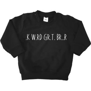 Sweater grote broer-zwart-ik word grote broer zonder klinkers-Maat 86