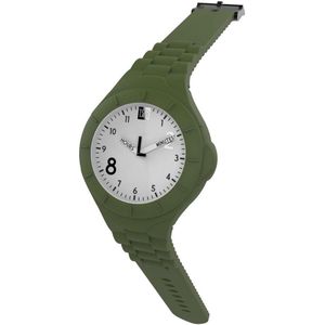 TOO LATE - siliconen horloge - MASH UP LORD FAT - Ø 45 mm - ARMY GREEN