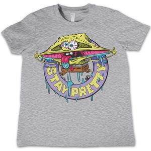 Spongebob Stay Pretty Kids T-Shirt Kinder Heather-Grey-4 Jahre