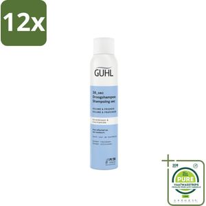 Guhl – Droogshampoo – Volume & Frisheid 30 sec – 200 ml - Voordeelverpakking - 12 stuks - Droogshampoo - Volume en frisheid