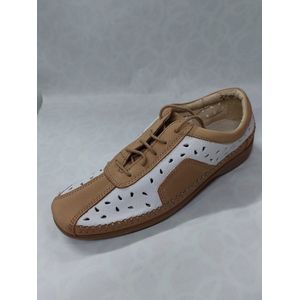 ROHDE 1016 / veterschoenen / wit - bruin / maat 41
