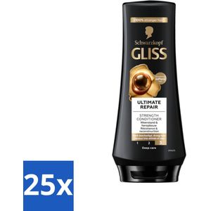 25 x Gliss - Hair Repair - Conditioner voor Ultiem Herstel van Beschadigd Haar - 200 ml - Haar Herstel - Keratine Serum - Beschadigd Haar - Droog Haar - Haar Heropbouw