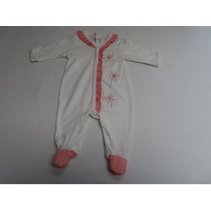Pyjama - 1 delig - meijse - Creme - Vlinders - 1 maand 56