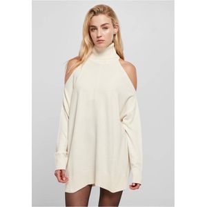 Urban Classics - Ladies Cold Shoulder Turtelneck Sweater/trui - XL - Ivoorkleurig