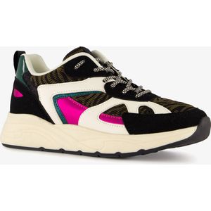 Blue Box dames dad sneakers met zebraprint - Zwart - Uitneembare zool - Maat 39