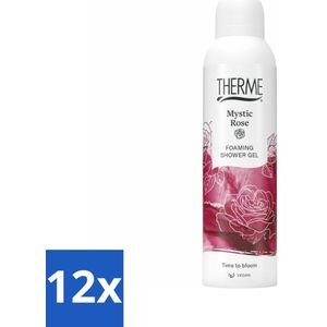 Therme - Shower Foaming ml Mystic Rose - Product - Verzorgend - Verfrissend - 200ml - Voordeelverpakking - 12 stuks