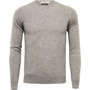 Hommard Pure Cashmere Crew Neck Sweater, Silver Grey, X-Large, Grijs, Trui, Kasjmier, Unisex, Pullover, Ronde nek
