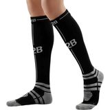 R2B Sport Compressiekousen Dames/Heren - Compressie Sokken Hardlopen - Sportsokken - Hardloopsokken - Compressie Kousen Vliegtuig - Maat S (Schoenmaat 34-36)