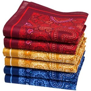 Fijne Zakdoeken met Hart Motief - 6 Stuks - Middelgrote Afmeting 35cm x 35cm - 100% Katoen