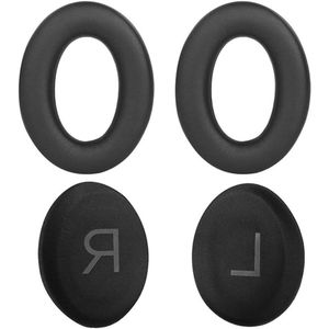 Green Glow - Zachte Vervangende Oorkussens van Eiwitleer voor Hoofdtelefoons - Zwart - Geschikt voor Bose QC35 QC25 QC15 Soundlink/Soundtrue