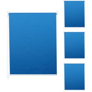 Set van 4 rolgordijnen MCW-D52, raamrolgordijn zij-trekgordijn, 120x230cm ondoorzichtige zonwering ~ blauw
