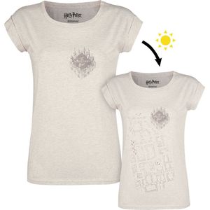 Harry Potter Marauders Map UV Dames T-shirt - gemêleerd crème - S