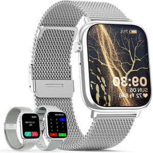 Smartwatch 1.83 inch HD touchscreen IP67 waterdicht SpO2 fitnesstracker - hartslagfrequentie slaapmonitor voor dames heren iOS Android