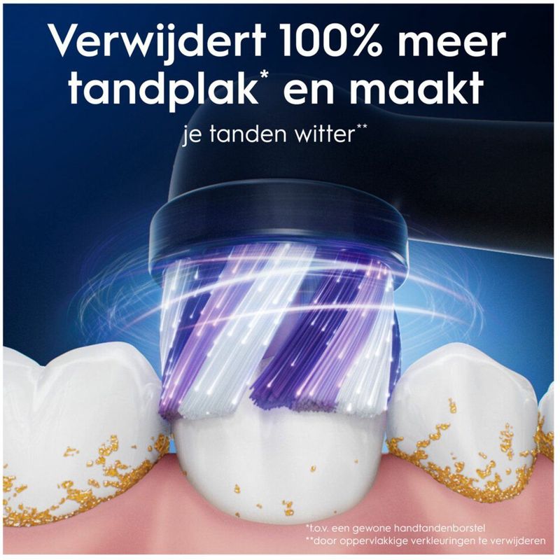 Oral-B Opzetborstels iO Radiant White Zwart - 3 x 4 stuks - Voordeelverpakking