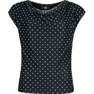 R.E.D. Rock-Engineered Design zwart topje met stippen - Dames - S