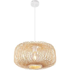 Moderne Hanglamp - Bamboe - Wit - E27 fitting | Alegranza