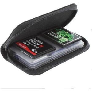 SD Kaart Houder - Zwart - Geheugenkaart Organizer - 22 Kaarten - 4 Grote 18 Kleine Slots
