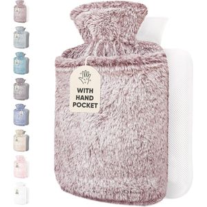Warmwaterkruik met Zachte Hoes - 1,8L Kruik voor Pijnverlichting en Warme Avonden