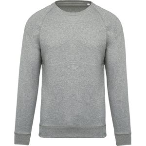 Biologische herensweater met ronde hals Kariban Grey Heather - S