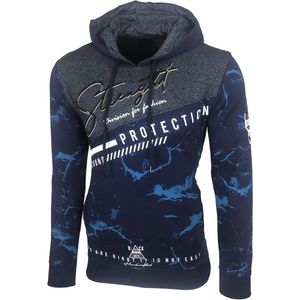 Heren Hoodie met Lange Mouwen en Contrasterend Koord