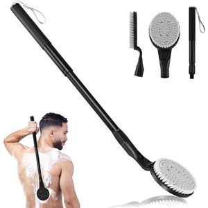 Rugschrobber voor douche 257 ""badborstel lange handgreep voor douche rugschrobber rugborstel voor mannen vrouwen