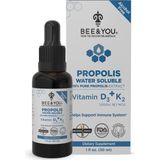 BEE&YOU 15% Puur Propolis Tinctuur - met Vitamine D3 en K2 - Water Oplosbaar - Grote Bron van Antioxidanten - Natuurlijke Ondersteuning van het Immuunsysteem - 30 ml