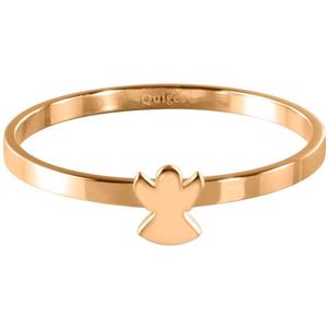 Quiges Stapelring Dames - Vulring Engel - RVS Roségoudkleurig - Maat 20 - Hoogte 2mm
