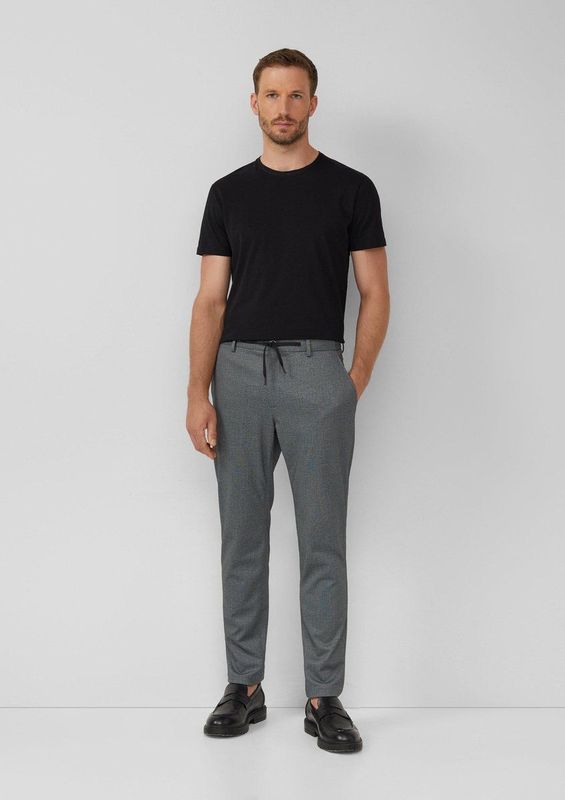 s.Oliver - Anzughose - Strakke Broek - Superstretch Piqué-Jersey