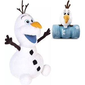 Olaf met Fleece Deken (100x120cm) Disney Frozen Pluche Knuffel 35 cm - Speelgoed Knuffels voor Kinderen Jongens Meisjes - Frozen 2 Anna Elsa Olaf Sven