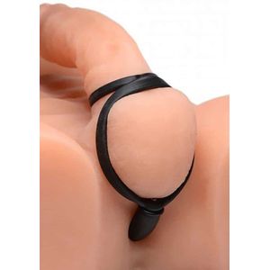 XR Brands Inflatable Silicone Anal Plug + Cock and Ball Ring black