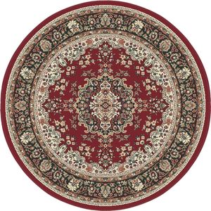 Klassiek Rood Oosters Rond Vloerkleed – Nain Medaillon Collectie - Traditioneel Vintage Tapijt- 160 CM ROND