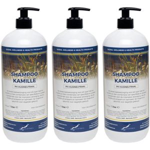 Shampoo Kamille - 1 liter - 3 Stuks - met pompen - Voordeelverpakking - Haarverzorging