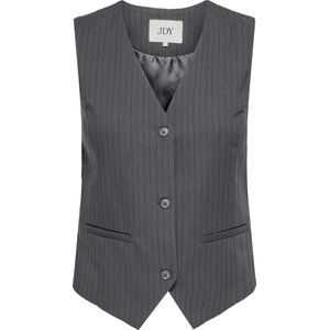 Jacqueline de Yong Gilet Jdyulrikke Waistcoat Pnt 15332681 Dark Grey/pinstripe Dames Maat - S