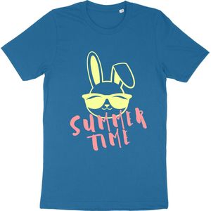 Grappig Heren en Dames T Shirt - Zomertijd - Blauw - S