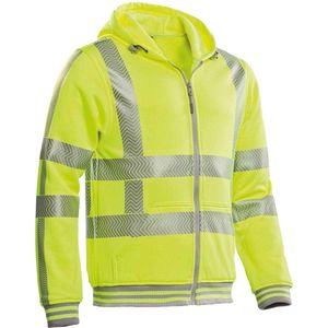 Santino Vermont Hoodi vest (270gr/m2) - Fluor geel | Grijs - XL