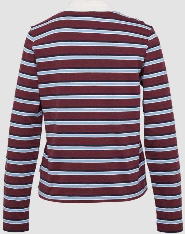 Poloshirt - Lange Mouwen - Normale Pasvorm - Gestreept Patroon