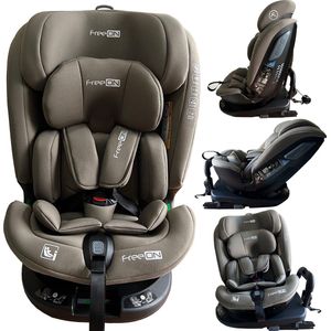 FreeON autostoel Epic - i-Size - isofix - 360° draaibaar - Bruin (40 - 150cm)