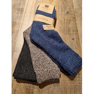 5 Paar - Alpaca Wollen Sokken - Maat 39-42 - Vrijetijdssokken - Wintersokken - Huissokken - Wandelsokken